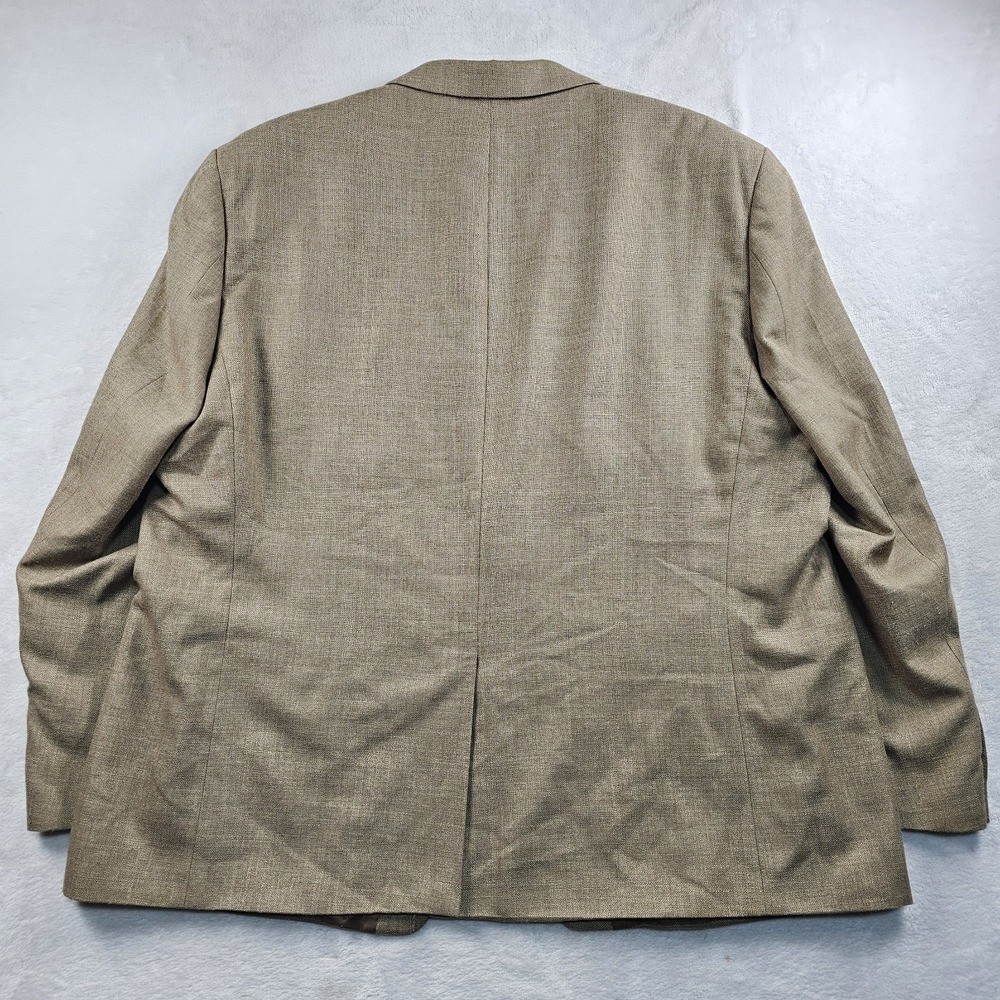 Ralph Lauren LRL Blazer Men's 52R Sport Coat Jacket Polyester Linen Blend Beige - Picture 9 of 11